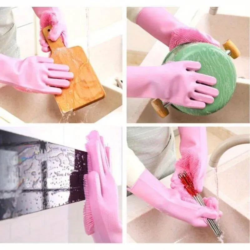 Silicone Pet Bath Massage Gloves