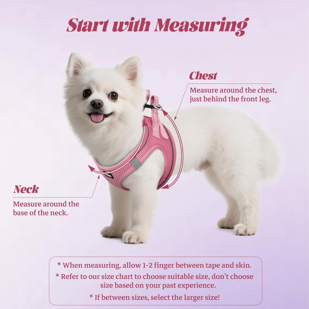 No Pull Dog Puppy Harness And Leash Set Reflective Mesh Vest